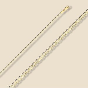 14k Solid Gold Mariner 2.7 mm Chain Necklace | Everyday Jewelry | Birthday Gift